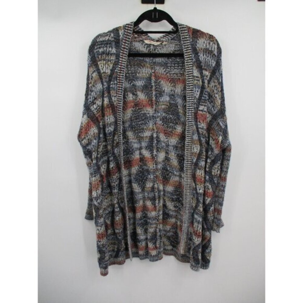 Soft Surroundings Womens Sweater PS PM Petites Open Front Cardigan Geometric